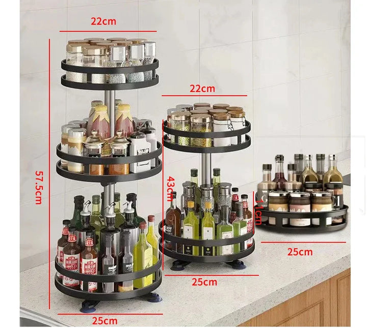 Levoire | Étagère de rangement pivotante à 360°