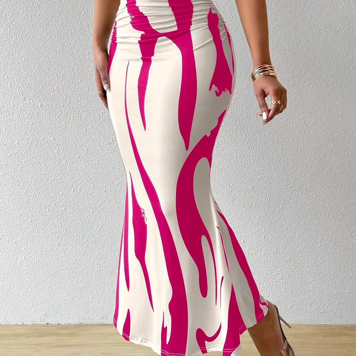 Levoire | Jupe Bodycon Taille Haute Élégante Avec Imprimé Aléatoire