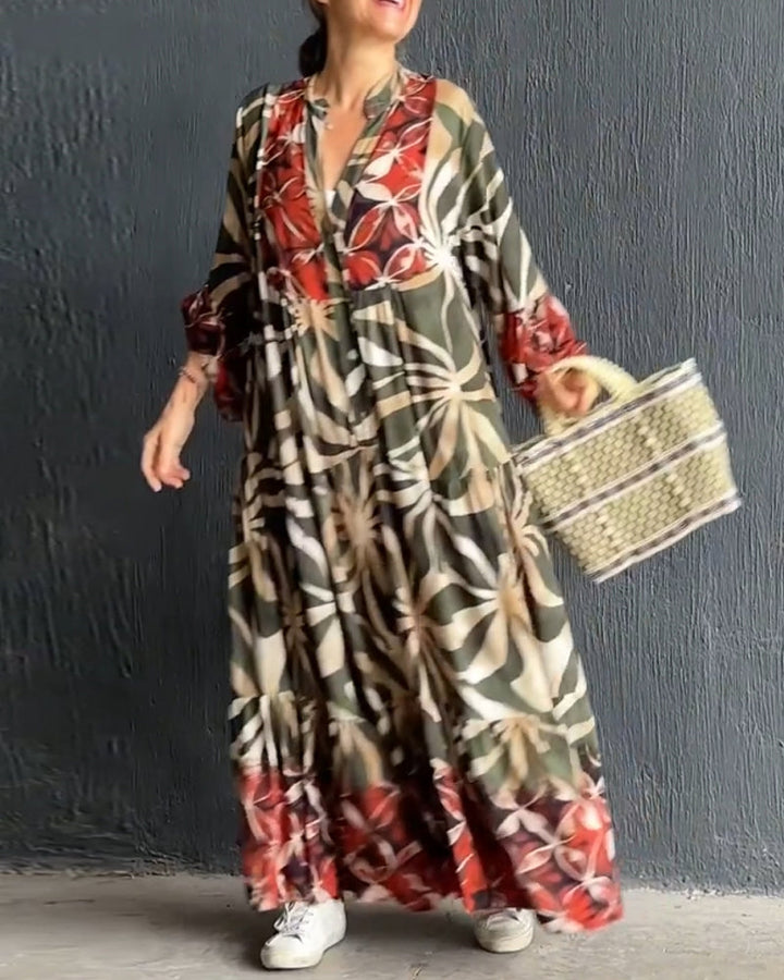 Levoire | Femmes Imprimé Long Maxi Vert