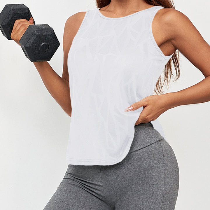 Levoire | Top De Yoga Avec Encolure Géométrique Et Coupe Slim