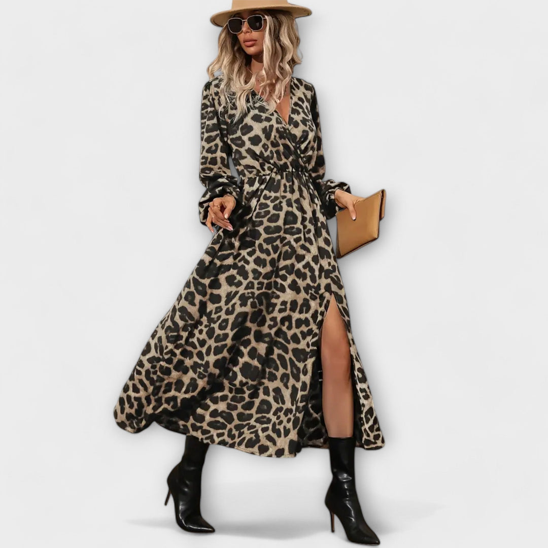 Levoire | Robe Élégante À Motif Léopard