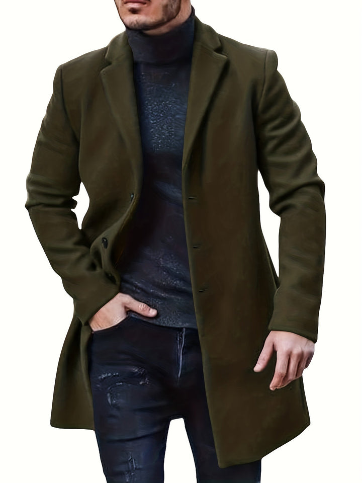 Levoire | Manteau Trench Pour Hommes Élégant Olive vert 1