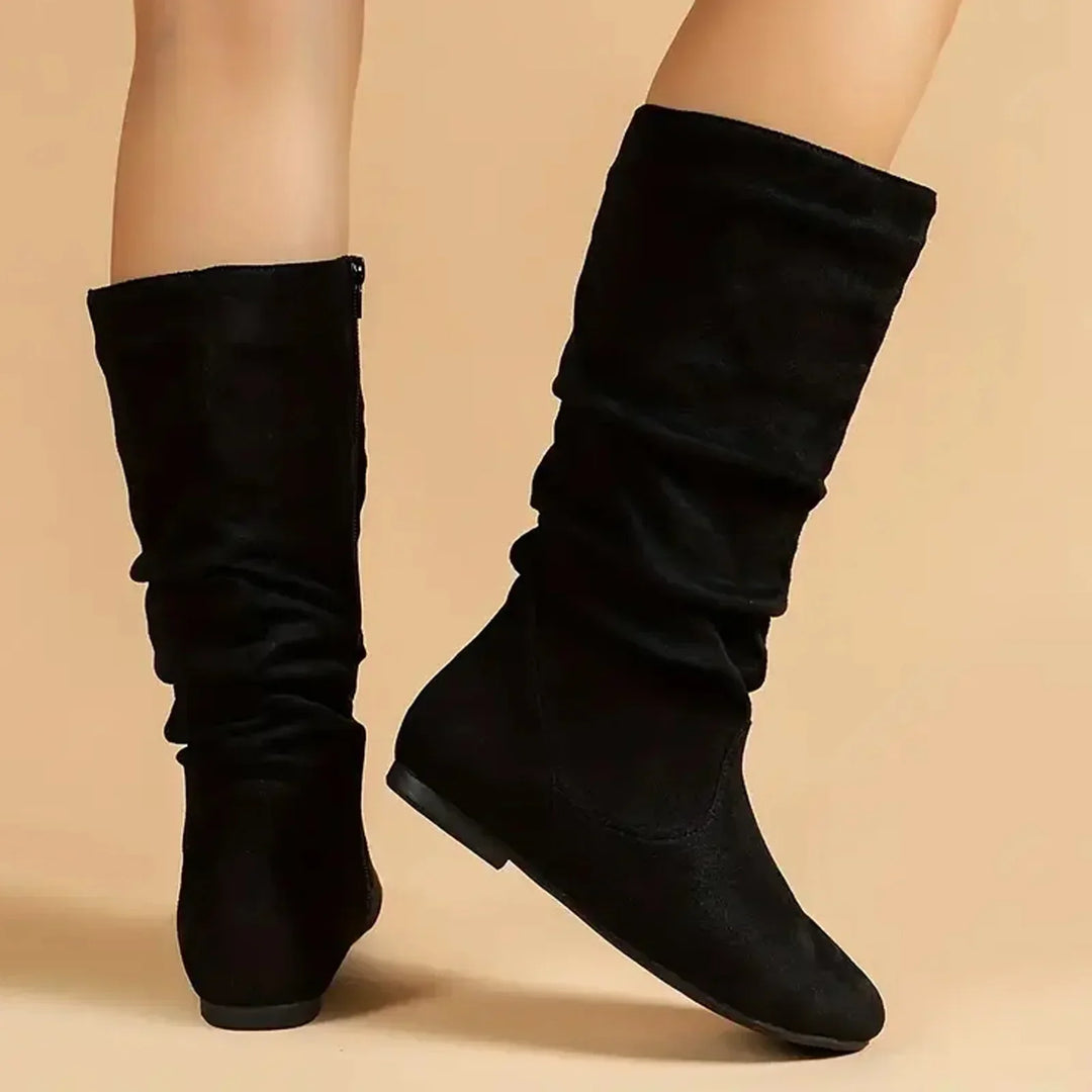 Levoire | Bottes Daim Femmes Genou Fermeture Éclair