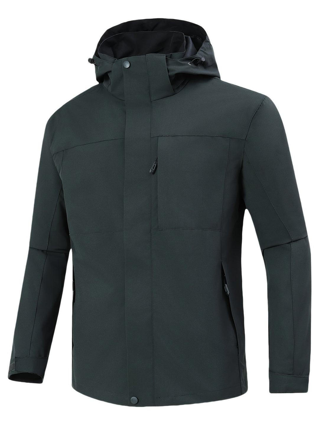 Levoire | Veste Imperméable Légère Pour Hommes Avec Capuche Vert foncé