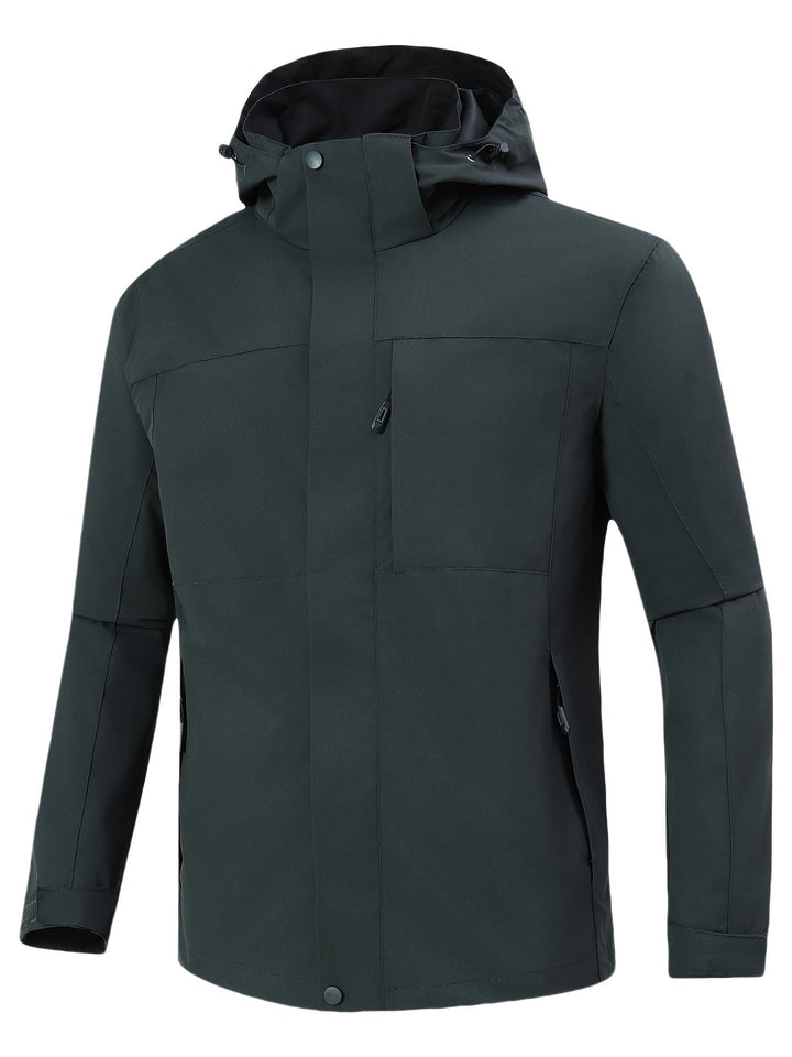Levoire | Veste Imperméable Légère Pour Hommes Avec Capuche Vert foncé