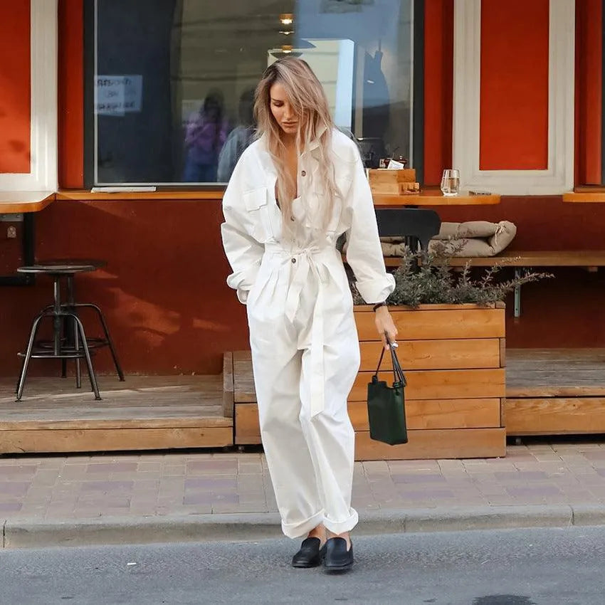 Levoire | Chemise à jambes larges et à manches longues Blanc