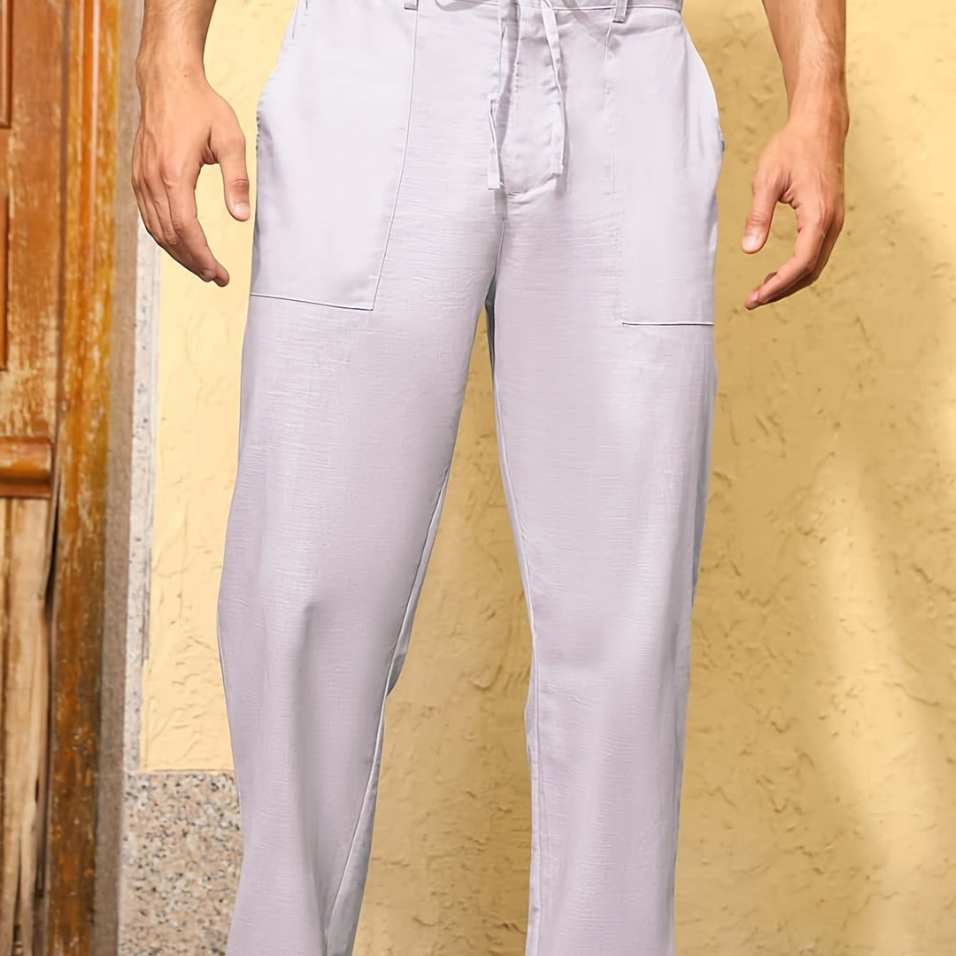Levoire | Pantalons Cargo Doux En Mélange De Coton Et Lin