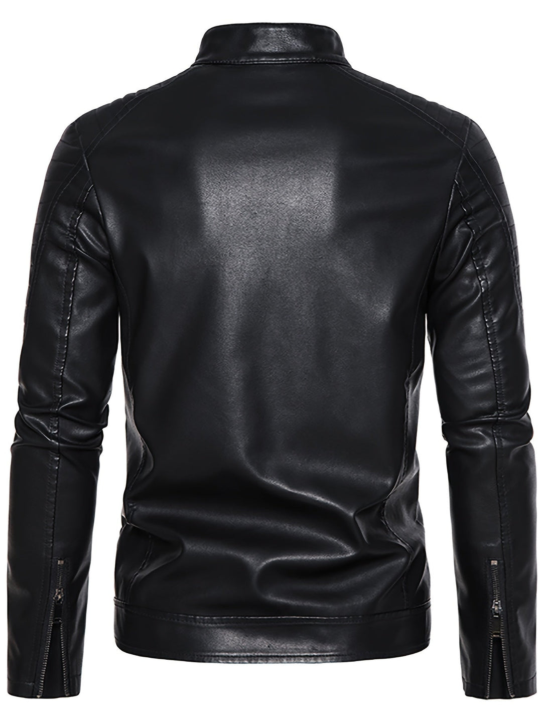 Levoire | Chic Veste D'Été En Cuir Pour Hommes Avec Zip Et Col Montant
