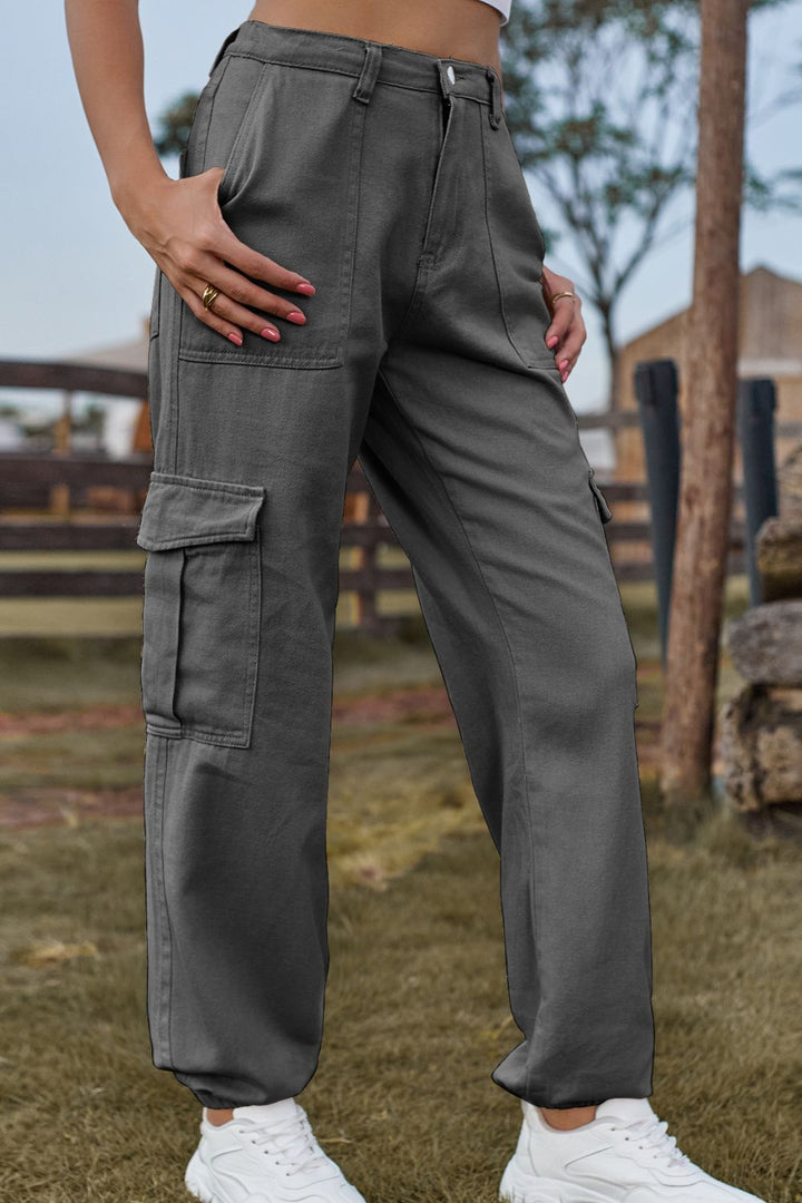 Levoire | Pantalon En Jean Coloré Avec Poches Gris