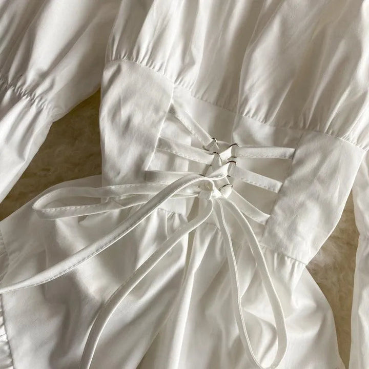 Levoire | Robe trapèze à manches longues avec taille étroite