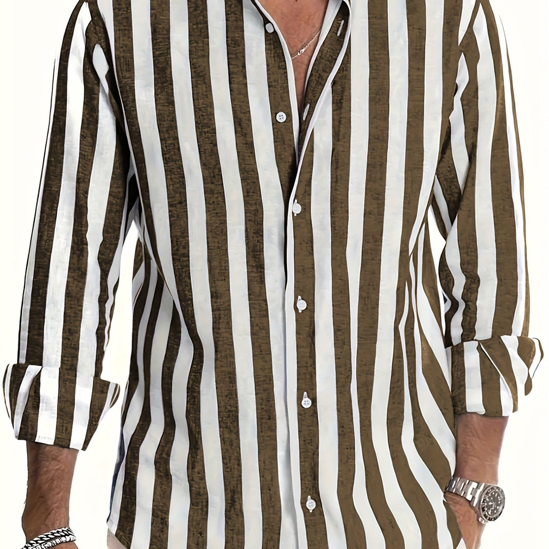 Levoire | Chemise À Manches Longues Rayée Pour Homme