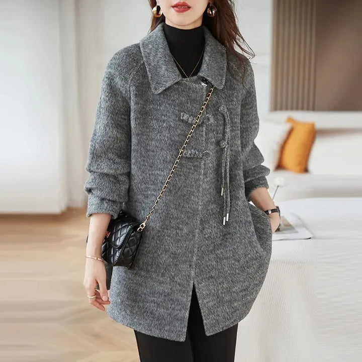 Levoire | Manteau En Laine Noble Et Douce Gris foncé