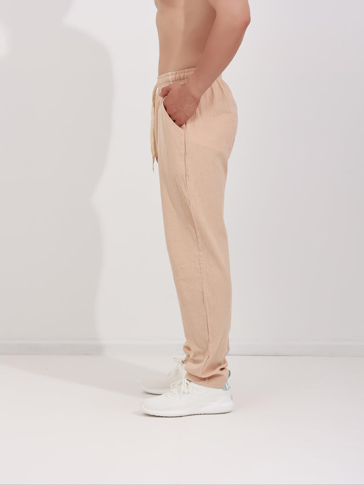 Levoire | Pantalon En Coton Respirant Pour Hommes Avec Cordon