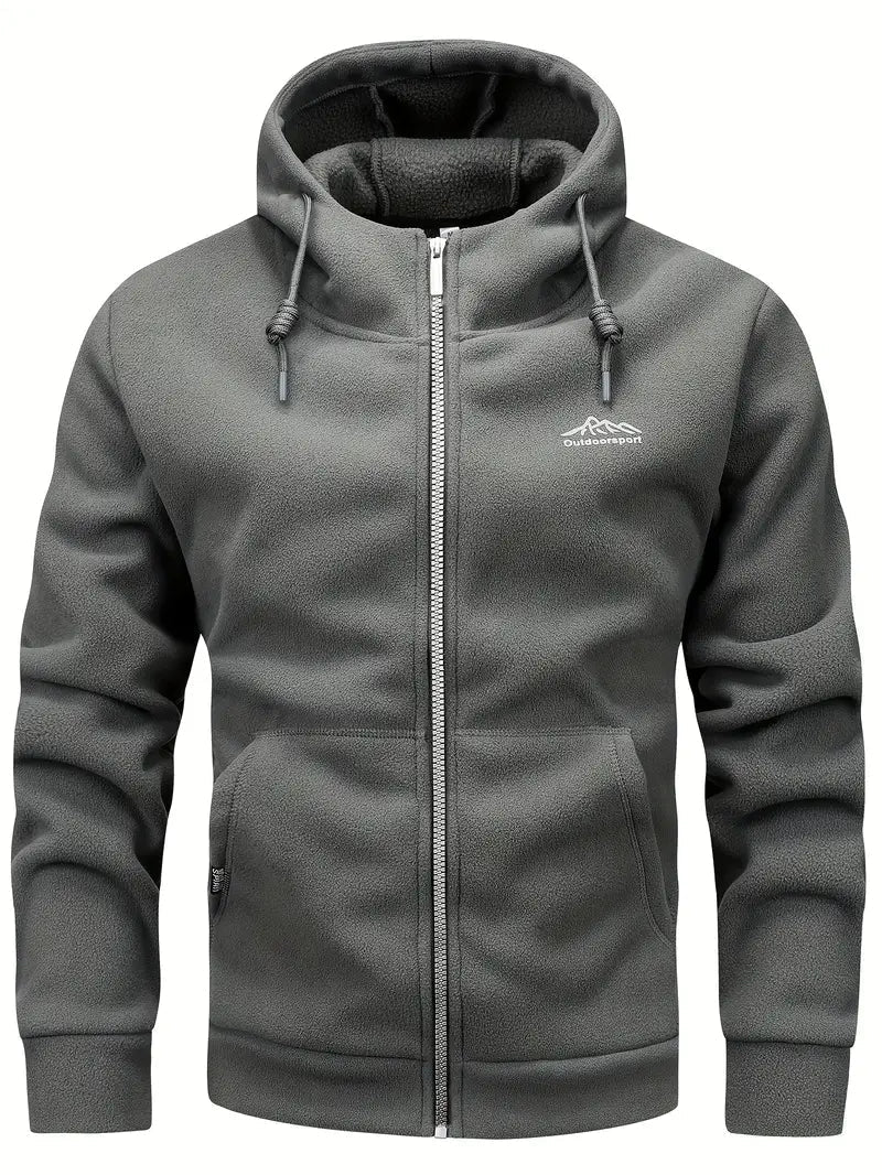 Levoire | Veste En Polaire Avec Capuche Pour Hommes Gris
