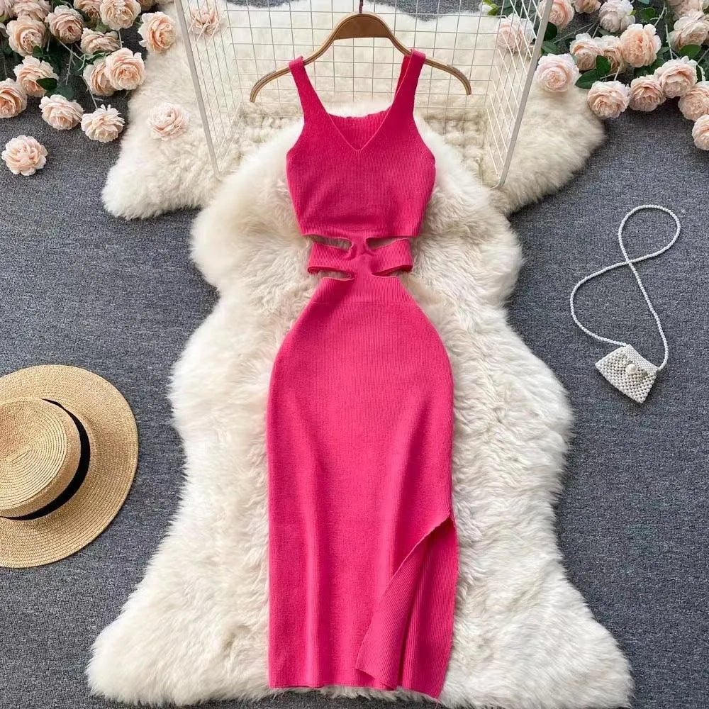 Levoire | Robe tricotée pour femmes Rosenrot Taille libre
