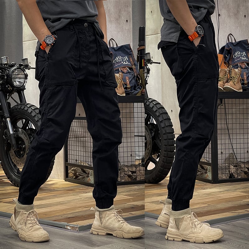 Levoire | Pantalon Cargo Élastique Noir