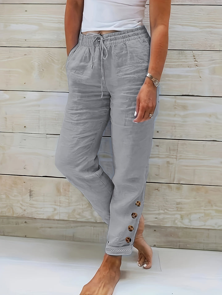 Levoire | Pantalon En Coton Natalia Gris clair