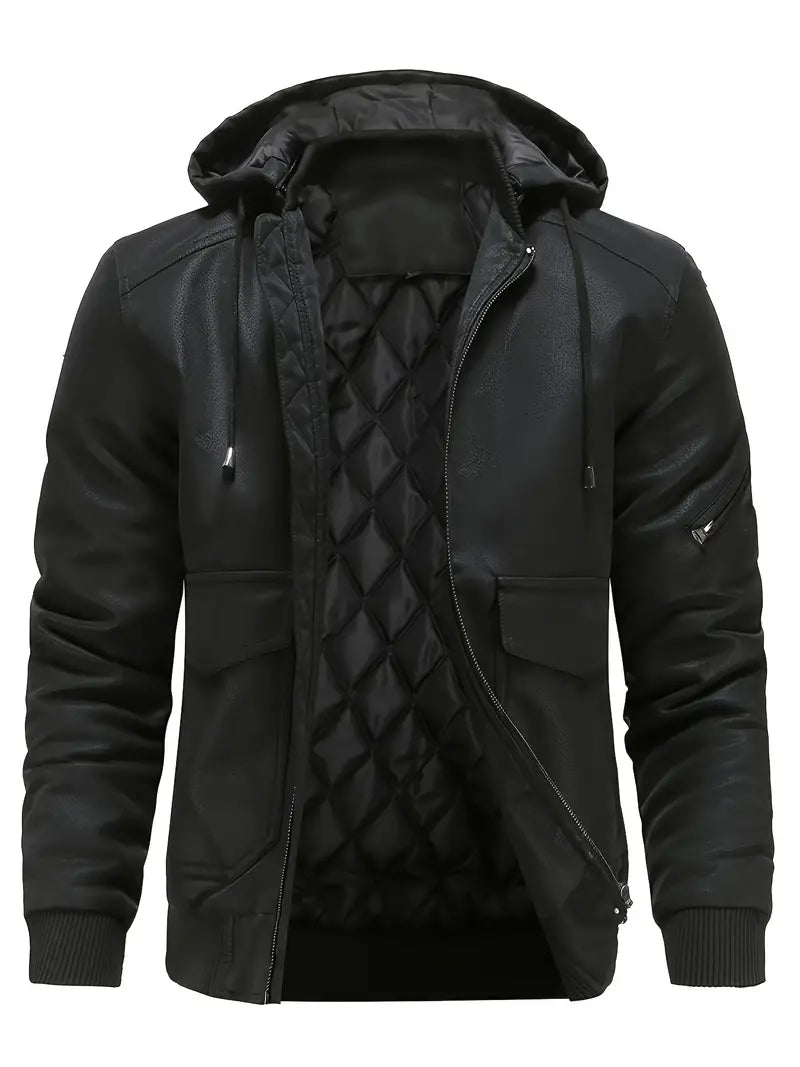 Levoire | Veste À Capuche, Fermeture Éclair Et Doublure Chaude Noir
