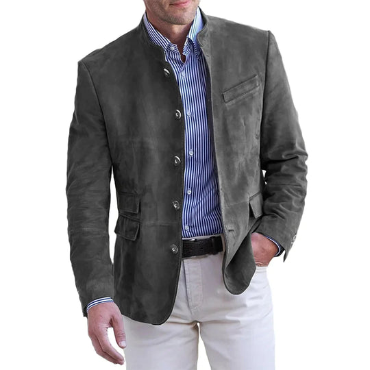 Levoire | Veste En Cuir Élégante gris