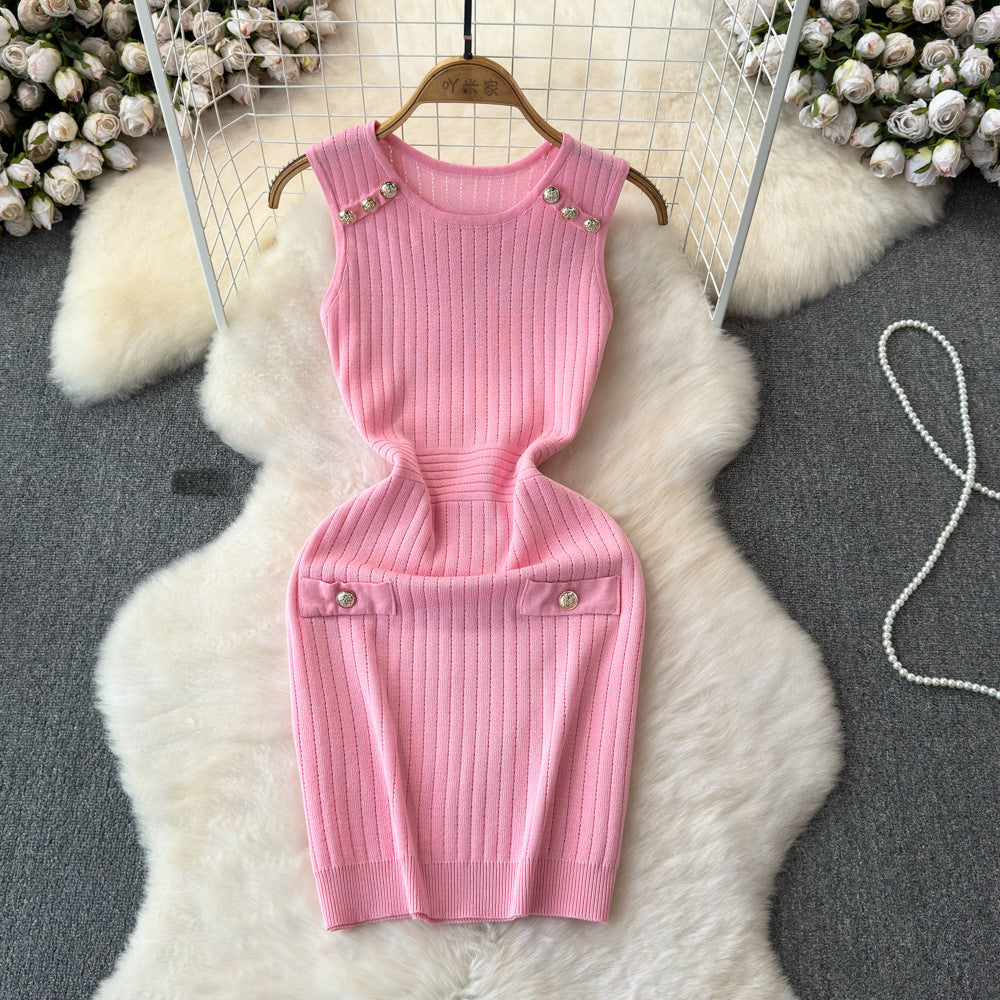 Levoire | Robe en soie tricotée élégante Rosa Taille libre