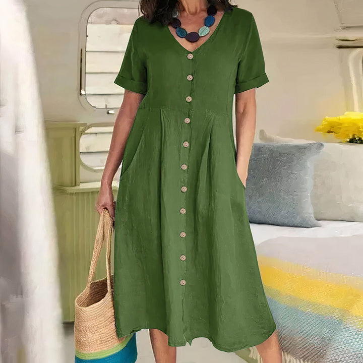 Levoire | Robe en coton décontractée Vert