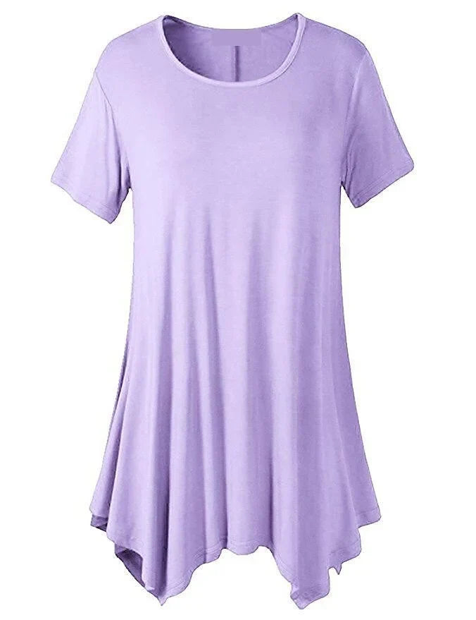 Levoire | T-Shirt D'Été À Coupe Décontractée Avec Manches Courtes Lavande
