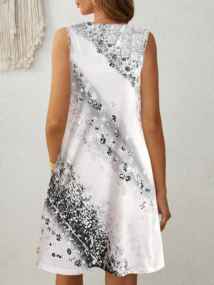 Levoire | Robe Avec Imprimé Abstrait Et Encolure Ronde