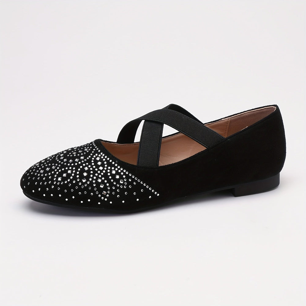 Levoire | Ballerines À Strass Avec Sangle Élastique