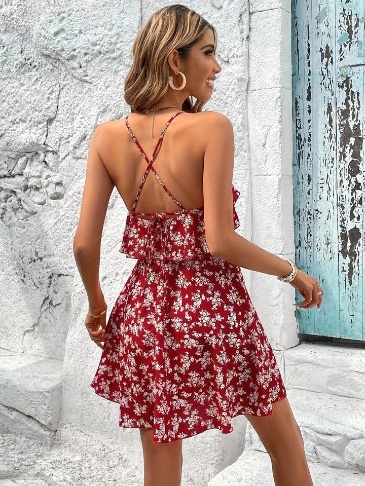 Levoire | Robe fleurie rouge