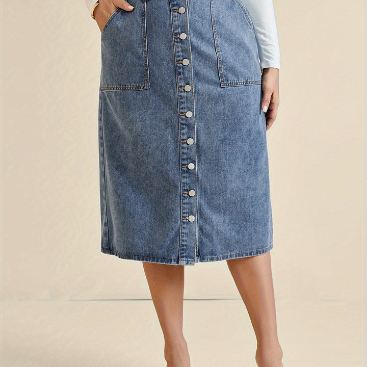 Levoire | Jupe Midi En Denim Classique Napppidetalla