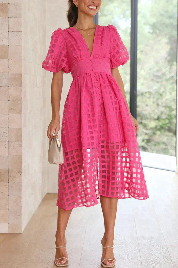 Levoire | Unique Style Dress With Extended Sleeves Rosenrot