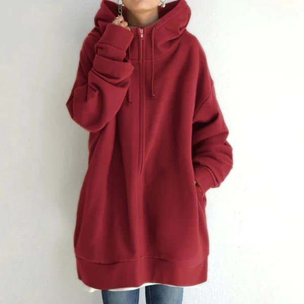Levoire | Surdimensionné Sweat À Capuche En Laine Rot