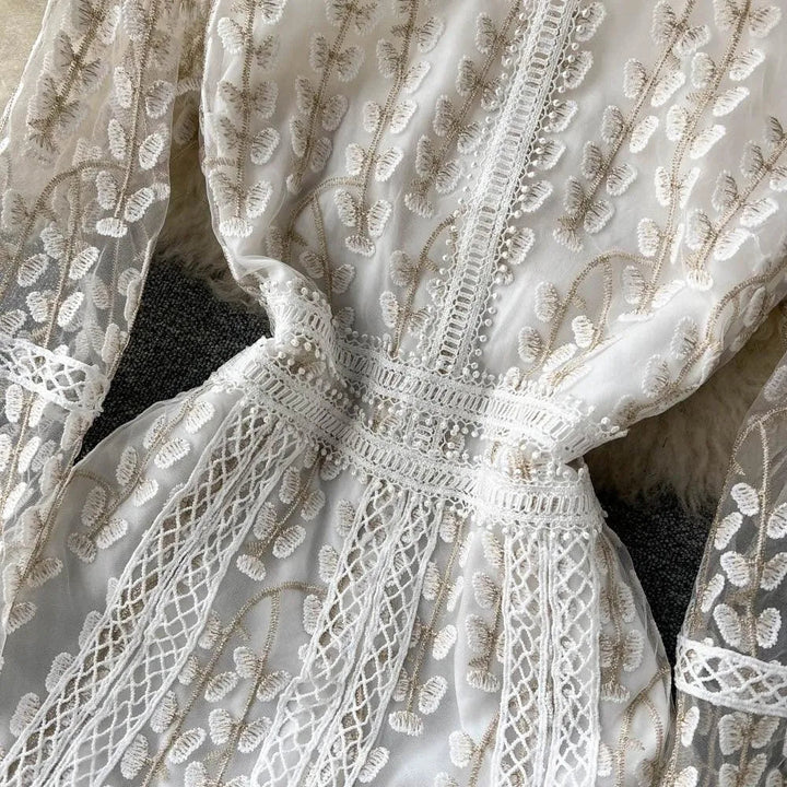 Levoire | Robe patchwork légère à points de maille