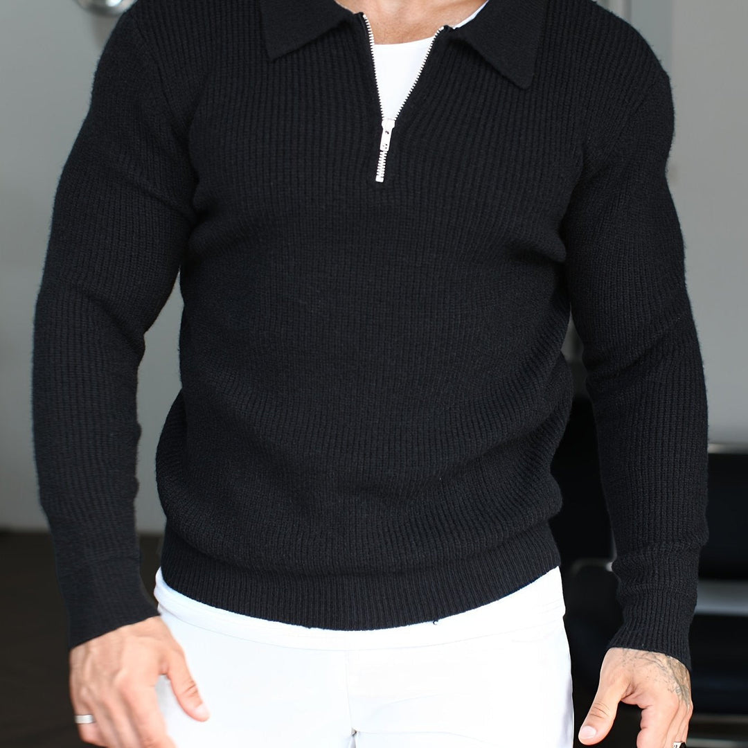 Levoire | Unicolore Tricoté Manteau Noir