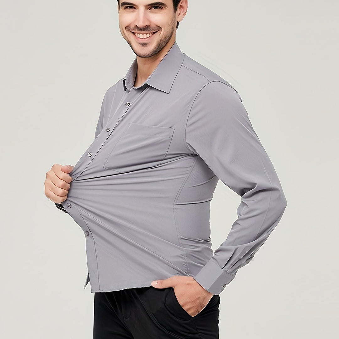 Levoire | Chemise De Business En Coton Respirant Pour Homme Gris foncé