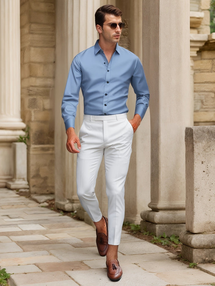 Levoire | Slimfit Stretch-Shirt Couleur Unie