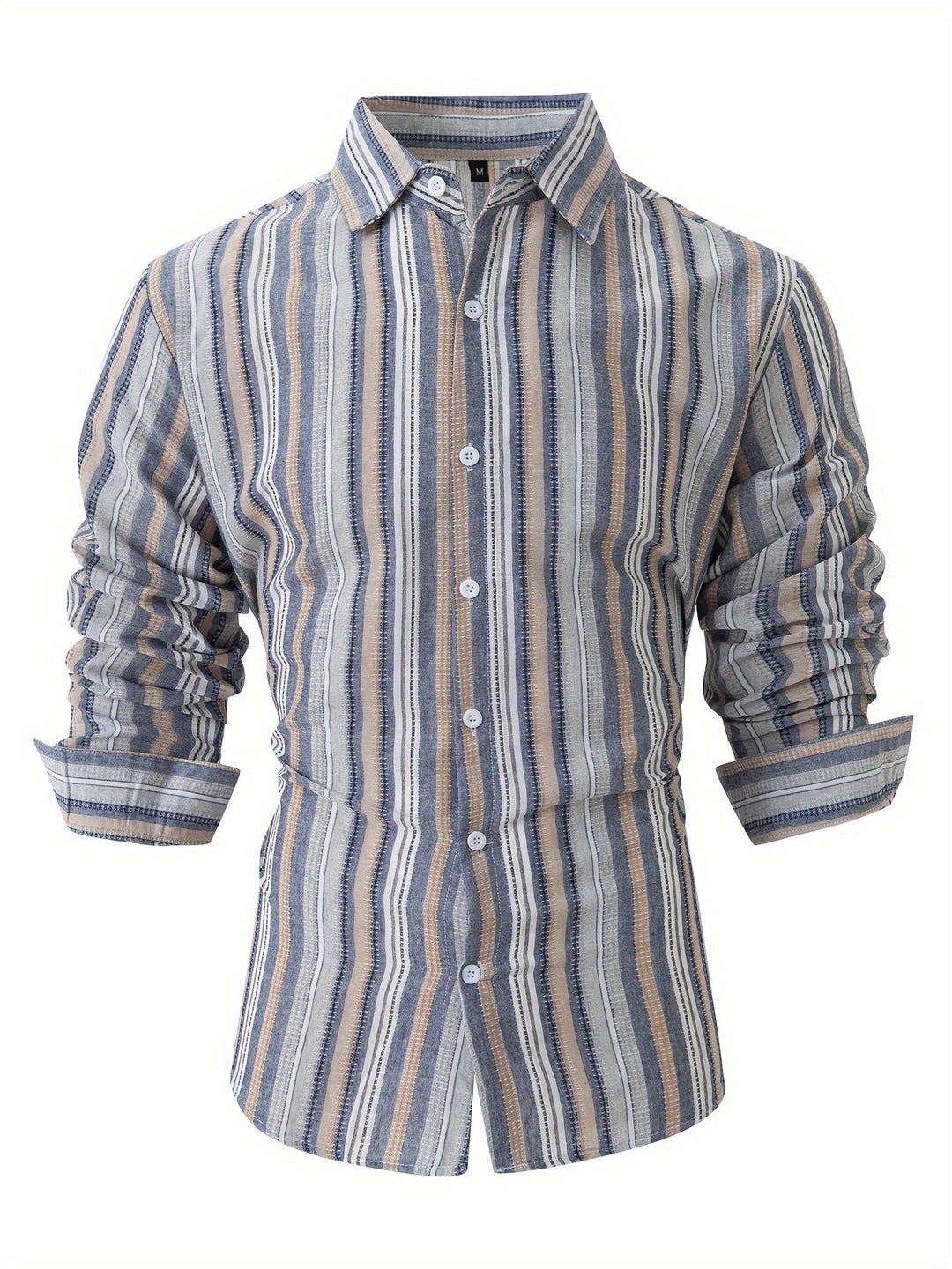 Levoire | Chemise En Coton Lin Rayée Pour Hommes Pour Un Look Décontracté