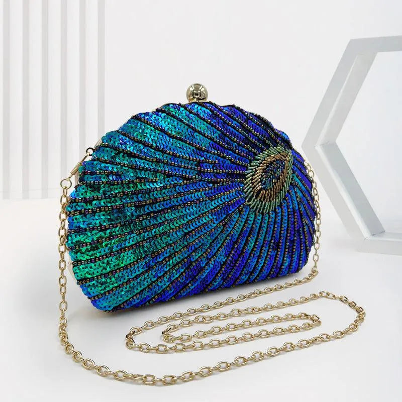 Levoire | Sac à bandoulière vintage orné de perles avec chaîne pour femmes