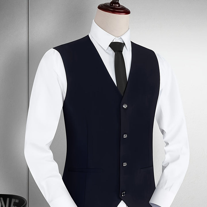 Levoire | Retro Homme Costume Avec Boutonnage Simple Et Col En V