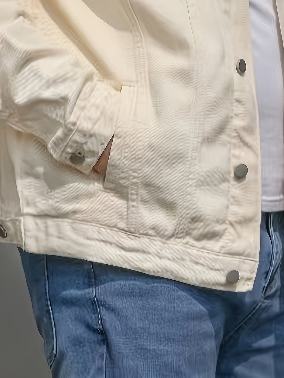Levoire | Veste En Coton Pour Hommes Dans Un Style Denim Décontracté