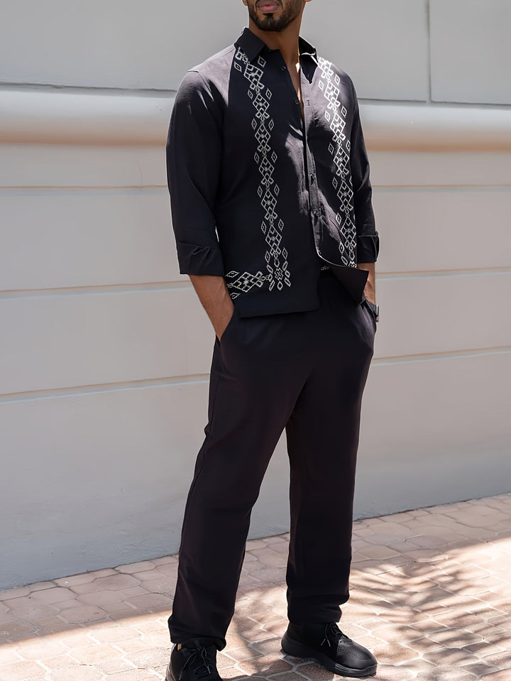 Levoire | Ensemble Guayabera Cubain Noir