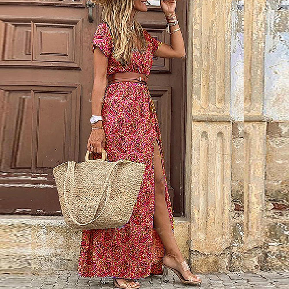 Levoire | Robe Élégante Pour Femmes En Tissu Fluide Rouge