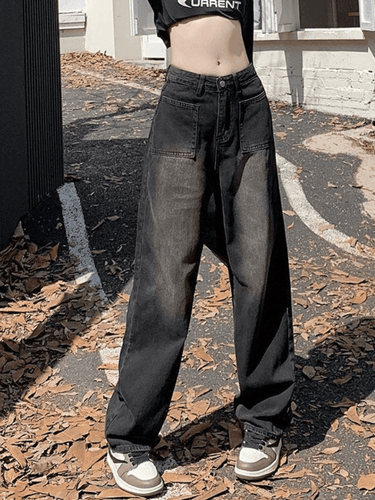 Levoire | Lavage Fané Vinyle Droit Cargo Jeans