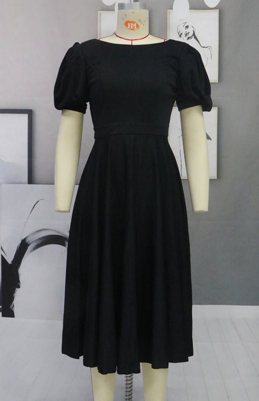 Levoire | Mode Couleur Unie Slim Fit Sexy Grande Robe Évasée