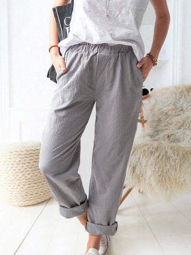 Levoire | Pantalon En Lin Avec Élastique - Confortable & Élégant