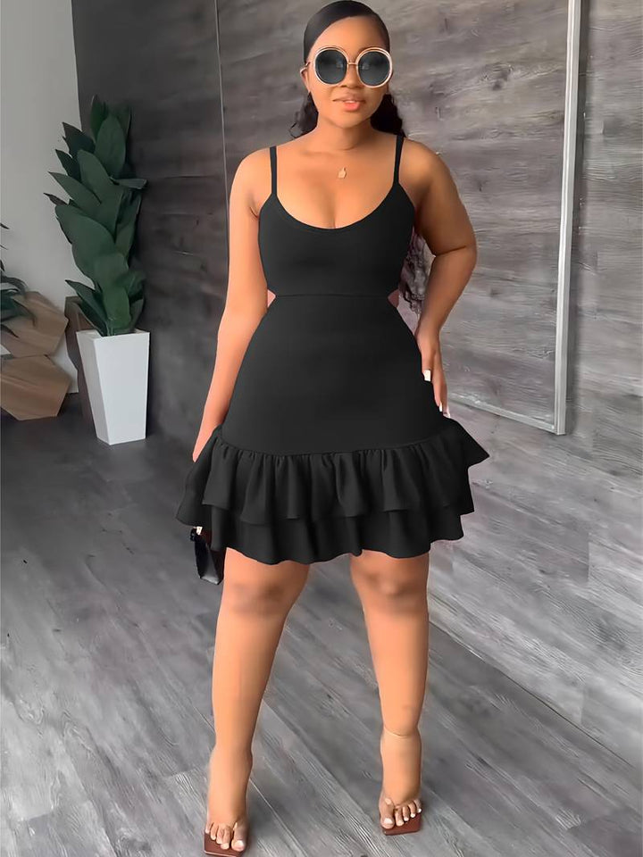 Levoire | Jolie Robe Sans Manches En Cami Pour Femmes Noir