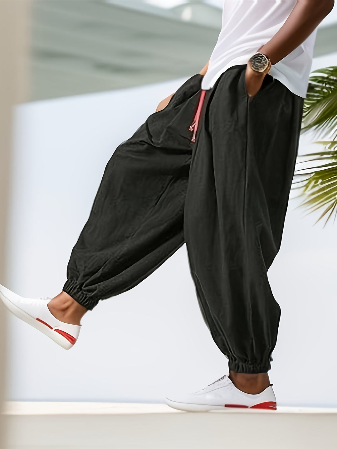 Levoire | Pantalon De Plage Large Décontracté Avec Cordons