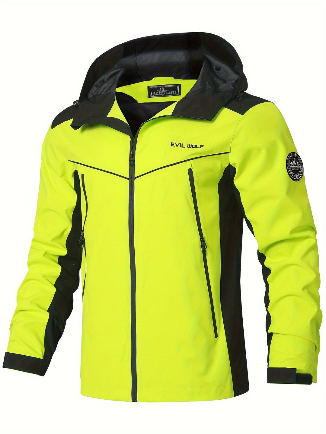 Levoire | Veste De Pluie Rayée Imperméable Pour Hommes Avec Capuche Valaiseva Vert