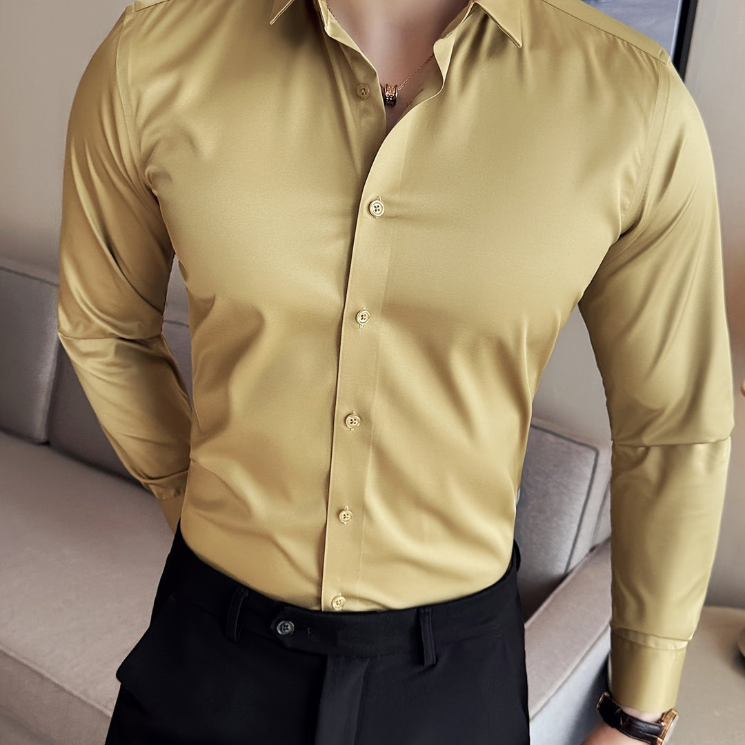 Levoire | Classique Uni Manches Longues Chemise