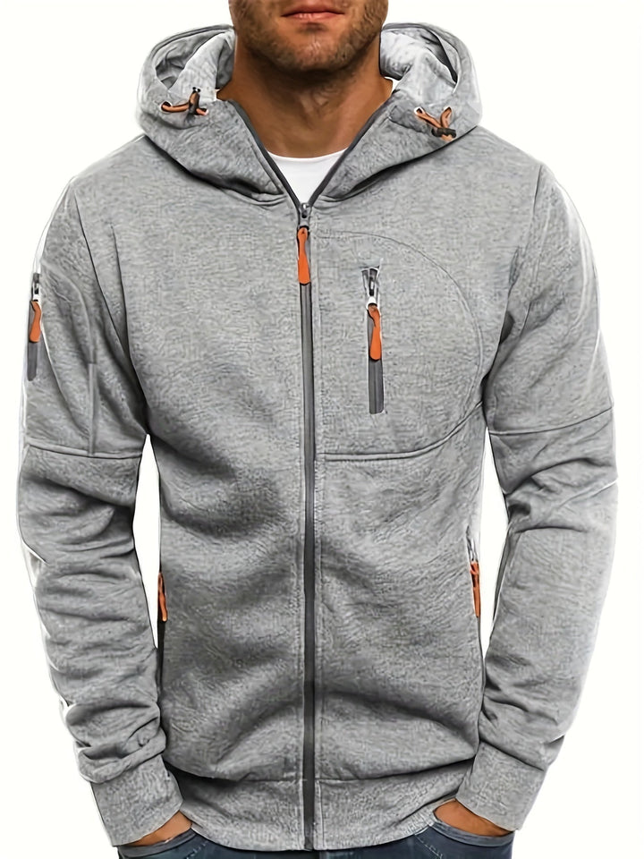 Levoire | Sweat À Capuche Sportif Avec Fermeture Éclair Gris
